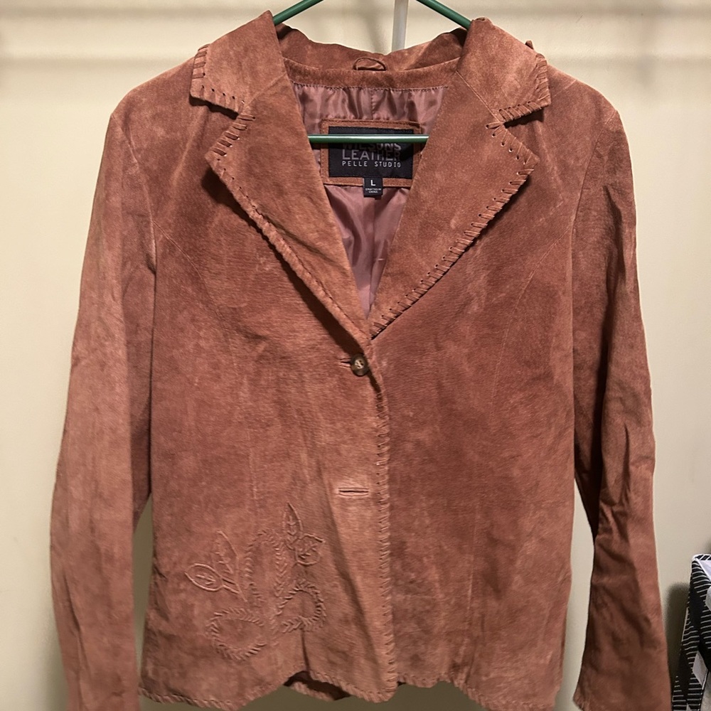 Wilson’s Leather Pelle Studio Tan Suede Jacket | Size L
